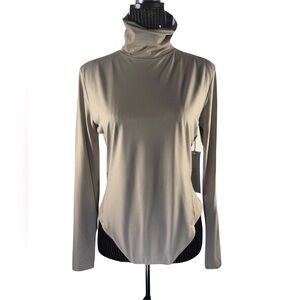 Lululemon Wundermost Ultra-Soft Nulu Turtleneck Bodysuit Riverstone XL NWT